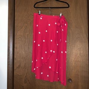 Loft Midi Wrap Skirt